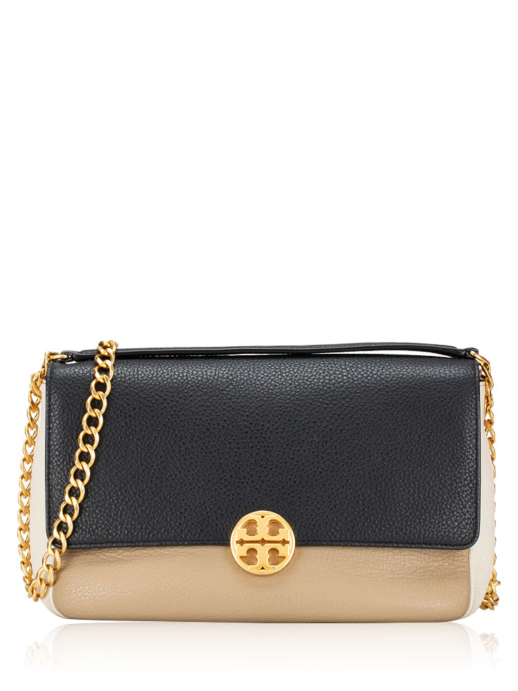 Chelsea Colorblock Chain Shoulder Bag Savannah Black