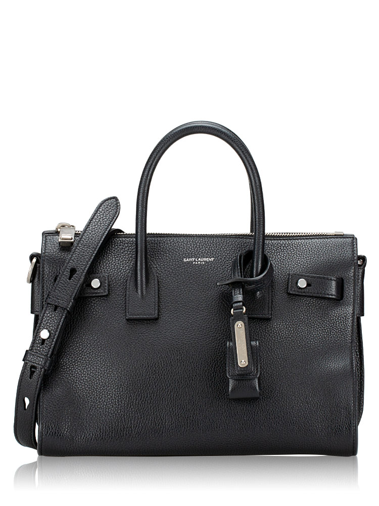 Grained Calfskin Baby Supple Sac De Jour Black