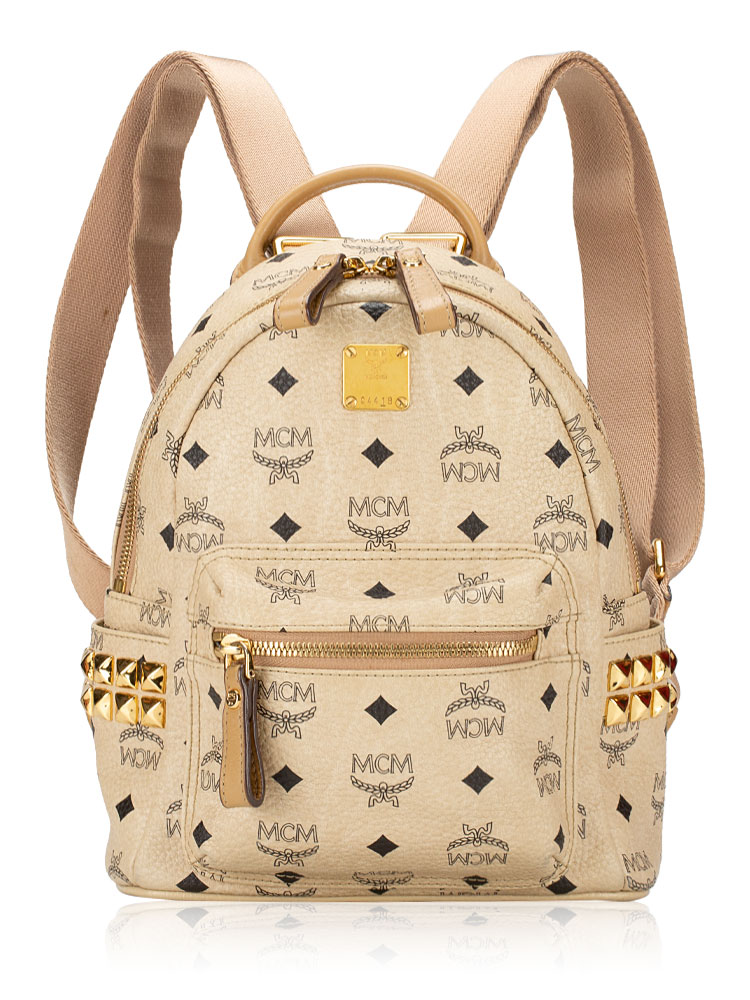 Visetos Side Stud Stark Mini Backpack Beige
