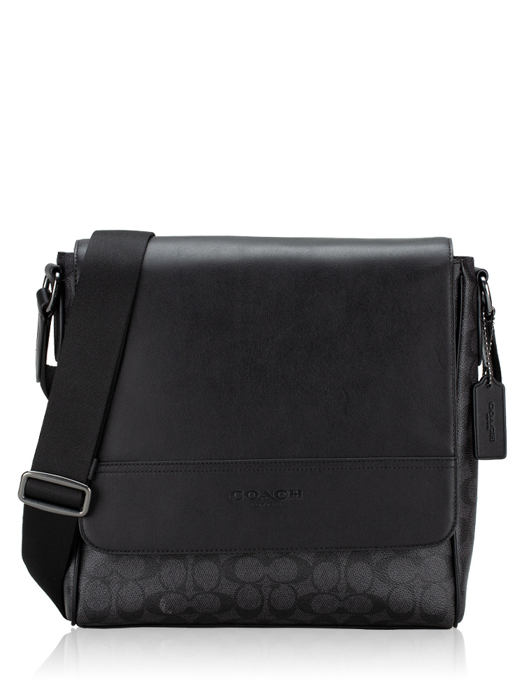 Men CZ399 Signature Houston Map Bag Charcoal Black