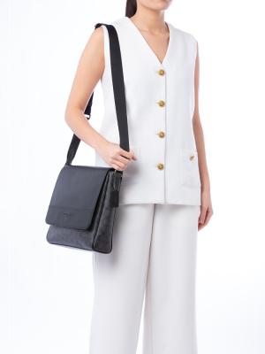 Men CZ399 Signature Houston Map Bag Charcoal Black