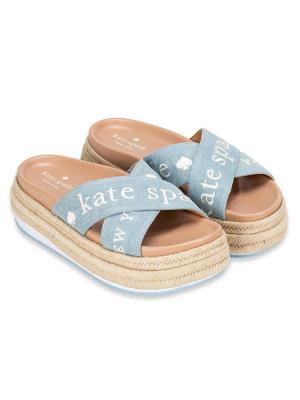 Piper Platform Espadrille Sandals Denim Sz 8.5