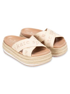 Piper Platform Espadrilles Sandals Light Fawn Sz 8.5