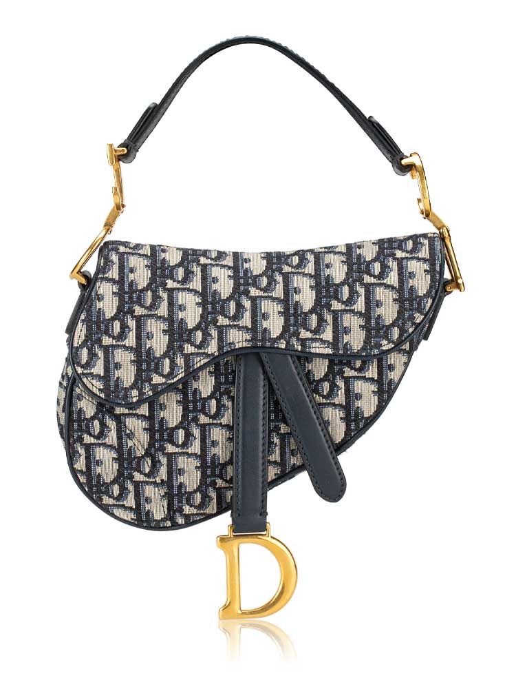 Oblique Mini Saddle Bag Blue