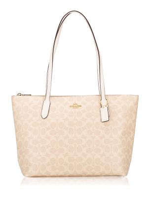 CBT20 Signature Zip Tote Sand Chalk