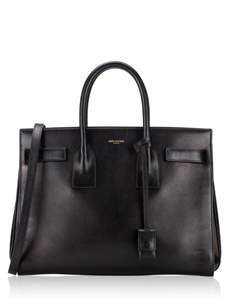 Calfskin Small Sac De Jour Black