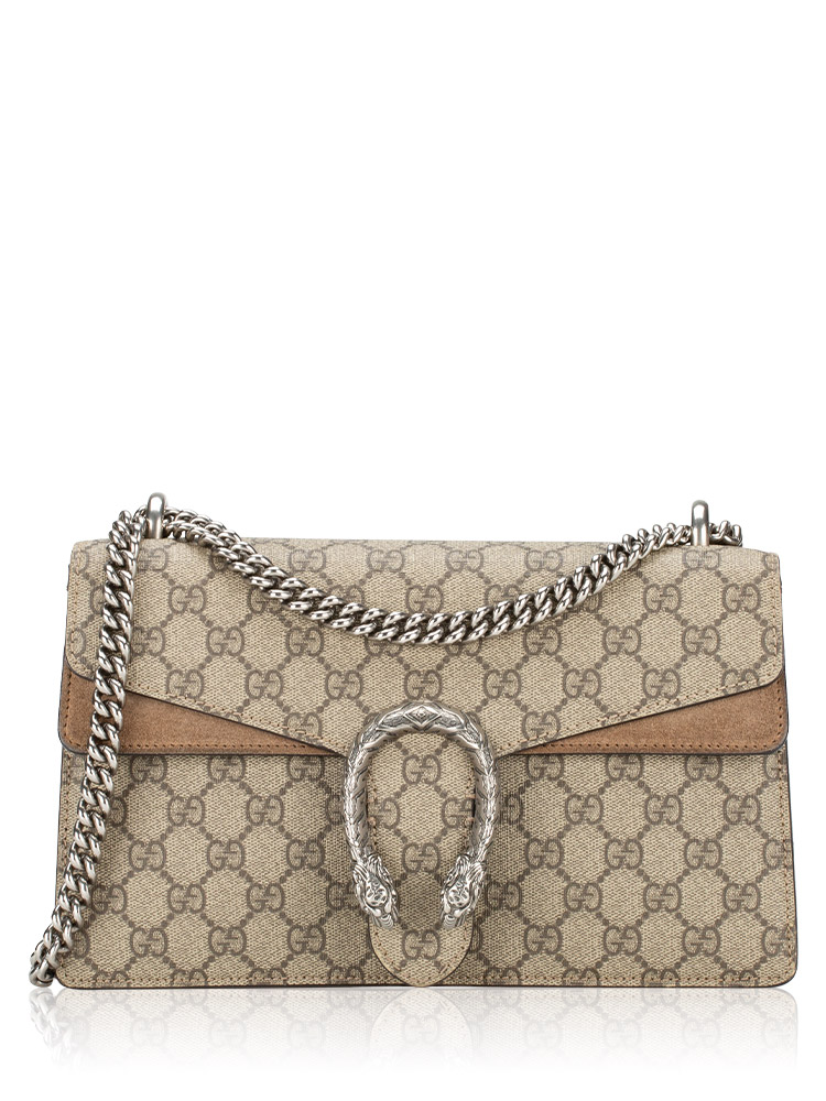 GG Supreme Dionysus Small Shoulder Bag Taupe