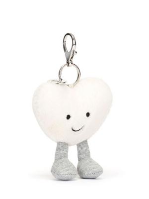 Amuseables Cream Heart Bag Charm