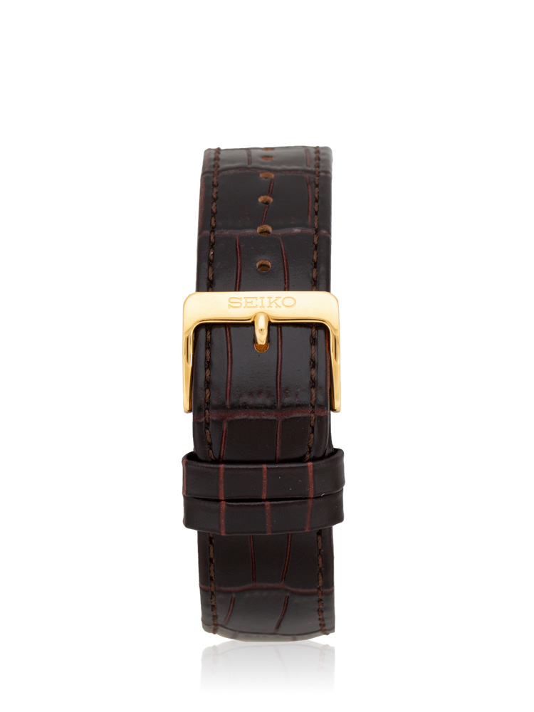 SSEHO20 Nano Universe Tank Leather Watch Brown Gold