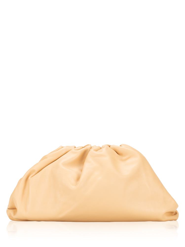 Butter Calf The Pouch Oversized Clutch Nude