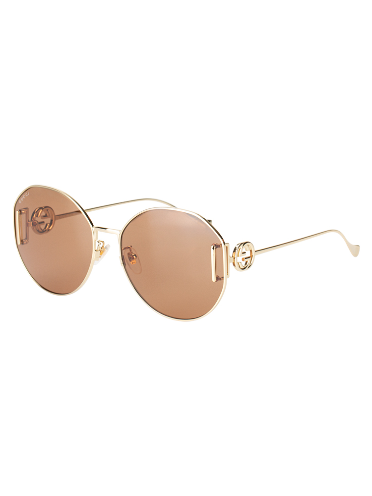 GG1206SA Round Sunglasses Brown