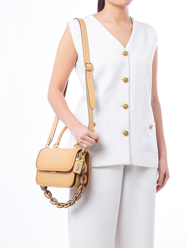 CP135 Rogue Leather Top Handle Bag Brass Tan