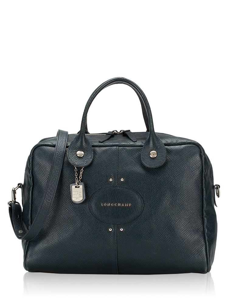 Quadri Leather Large Satchel Black