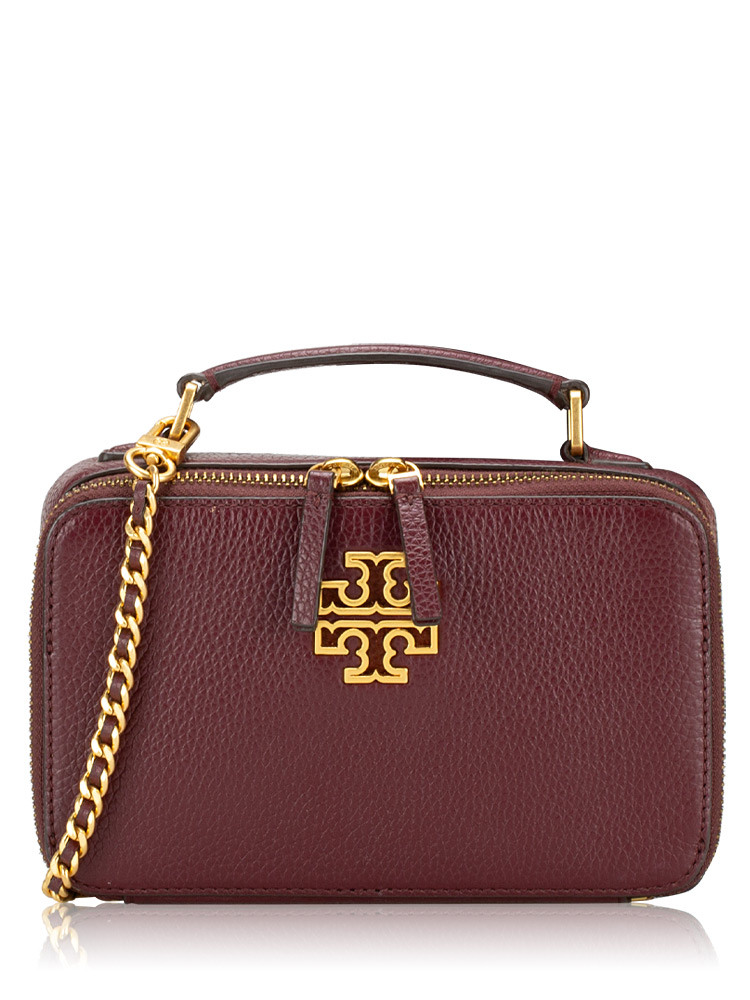 Britten Top Handle Chain Crossbody Claret