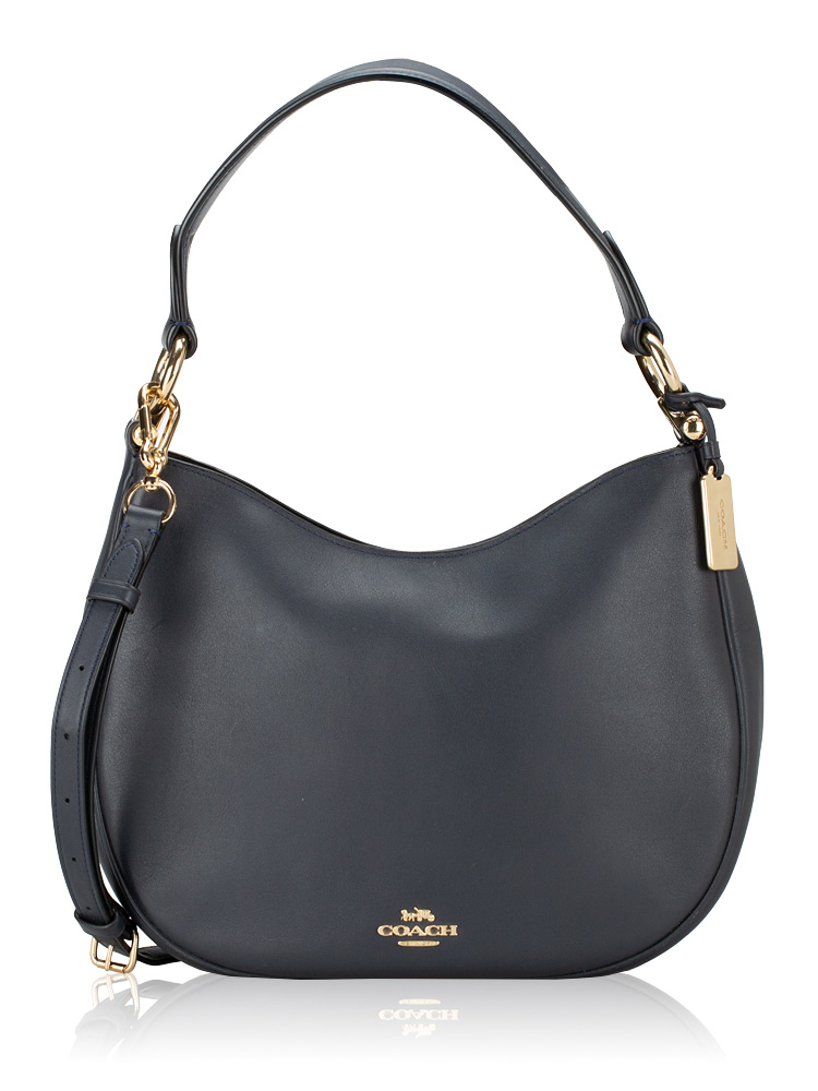 F54446 Mae Leather Hobo Navy