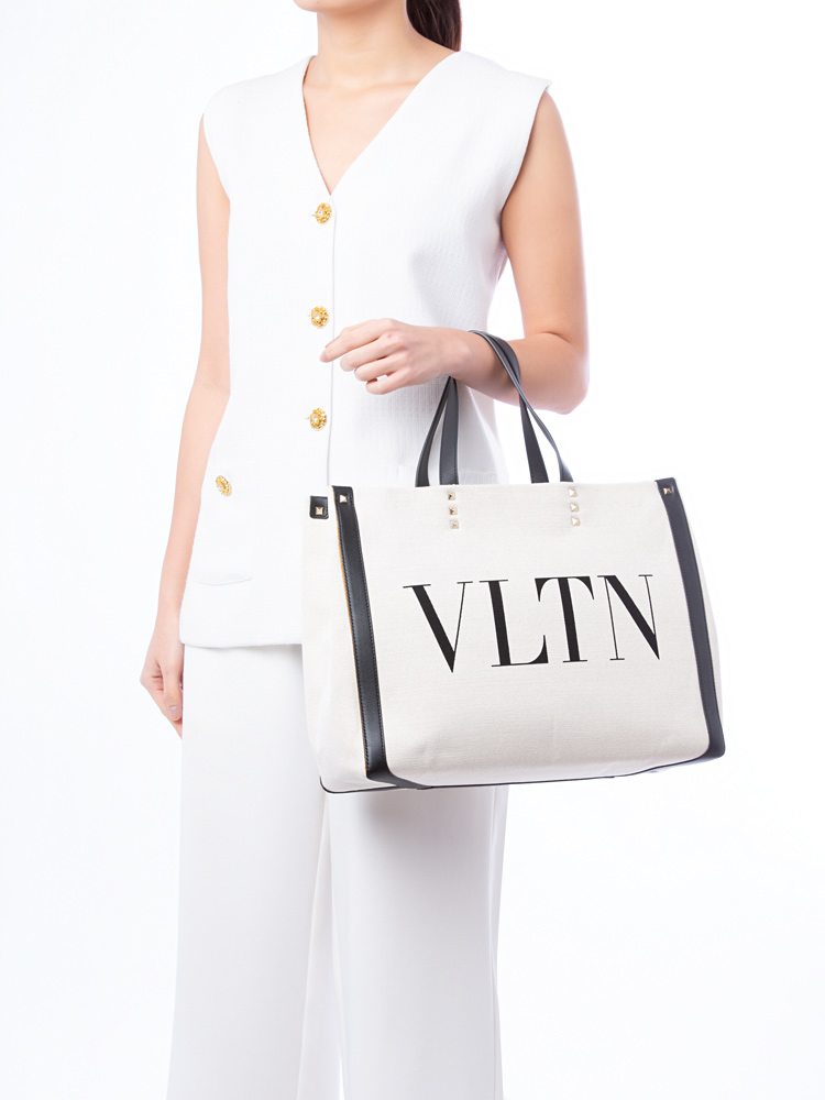 Canvas VLTN Medium Shopper Naturale