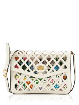 Flora Infinity Cutout Shoulder Bag White Multicolor