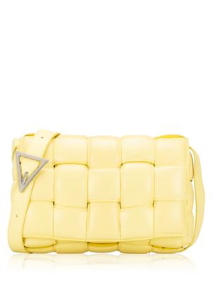 Nappa Maxi Intreccio Padded Cassette Crossbody Bag Kiwi