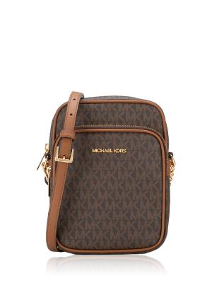 Signature Jet Set Medium NS Chain Crossbody Brown