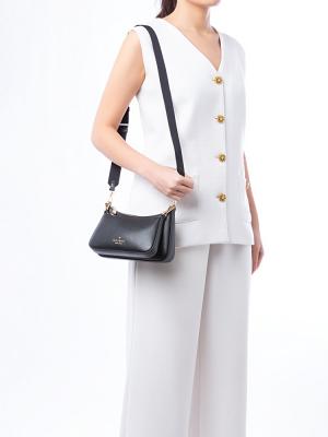Duet Leather Crossbody Black
