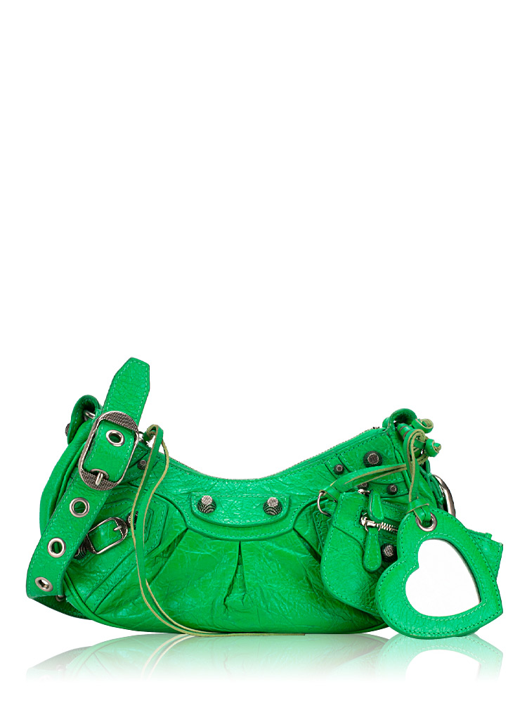 Le Cagole XS Chain Shoulder Bag Vivid Green