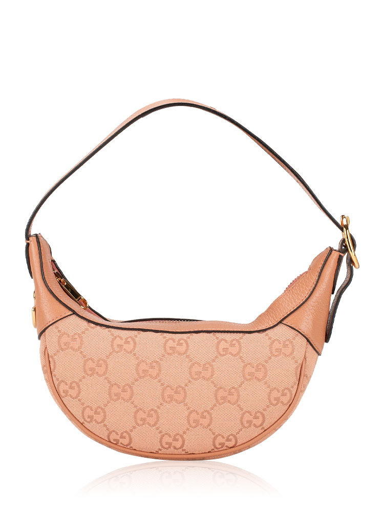 GG Supreme Web Ophidia Mini Half Moon Hobo Rose Pink