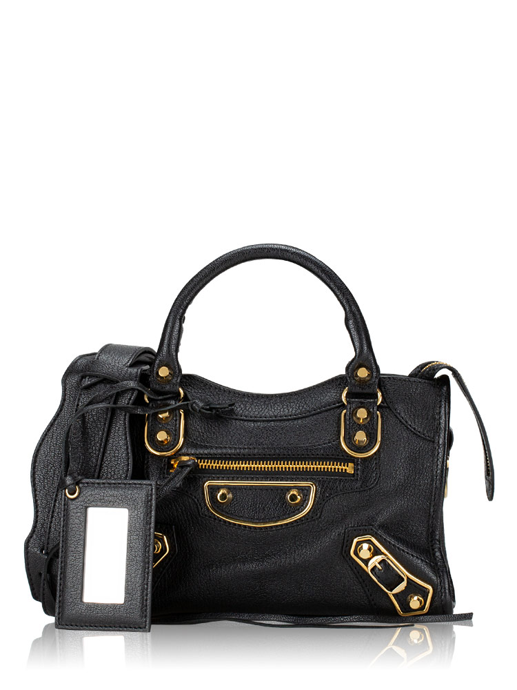 Gold Metallic Edge Mini City Black