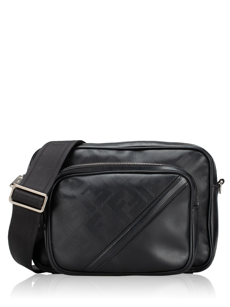 Vitello Grace Shadow Diagonal Duo Camera Bag Nero