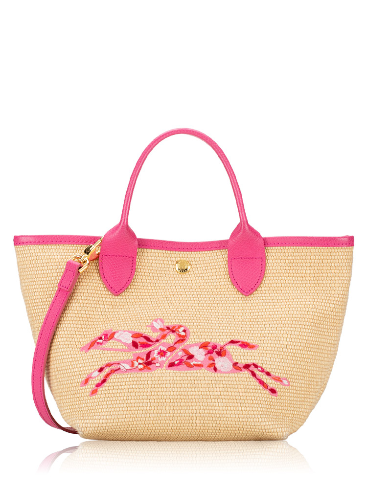 Le Panier Pliage Small Basket Bag Fuchsia