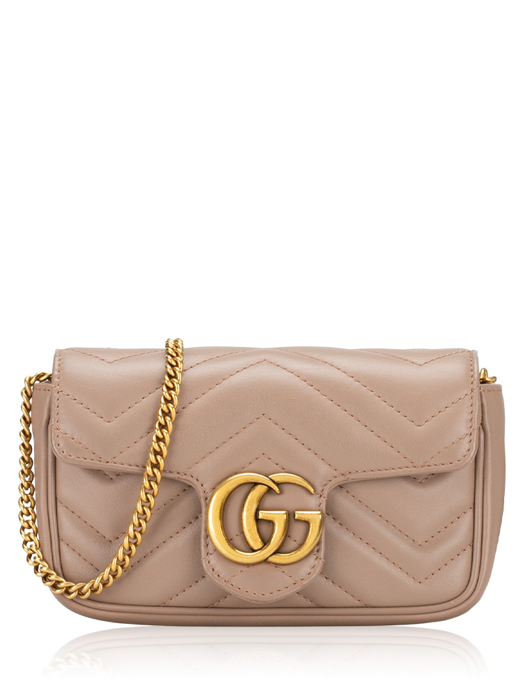 GG Marmont Matelasse Super Mini Flap Shoulder Bag Porcelain Rose