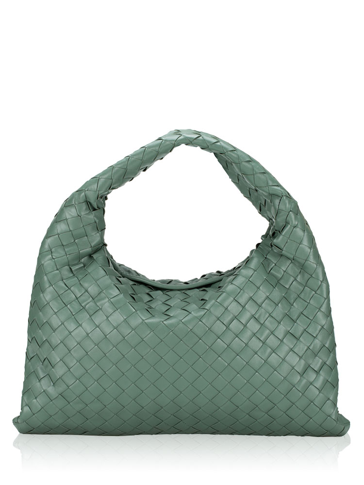 Nappa Intrecciato Hop Small Hobo Aloe