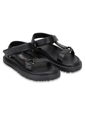 Lambskin D-Wave Sandal Black Sz 39