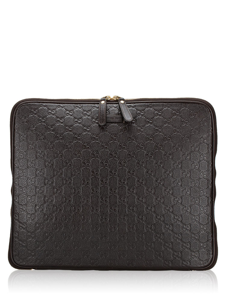 Guccisima Zip Laptop Case Ebony