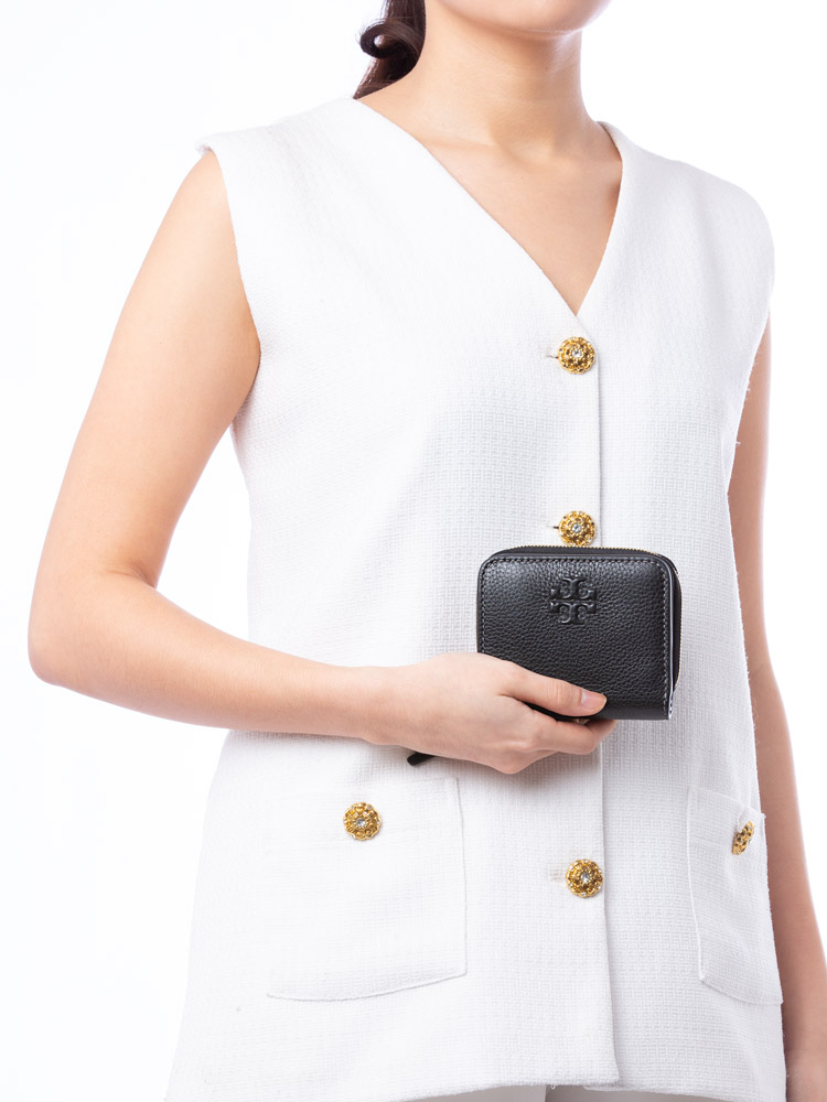 Thea Leather Bifold Wallet Black