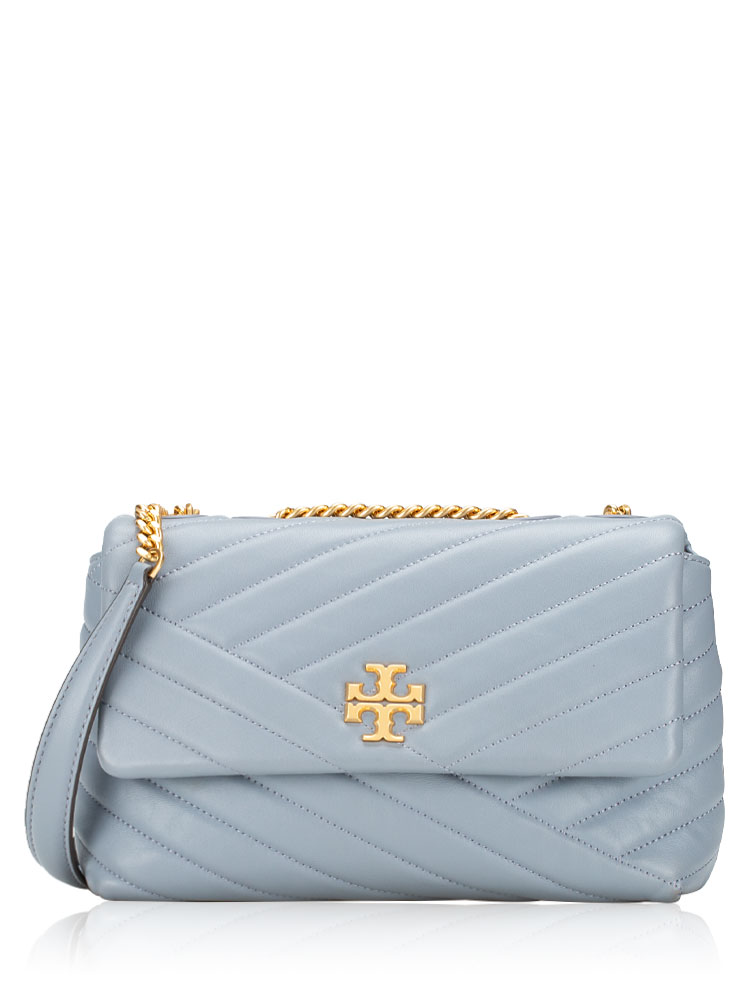Kira Chevron Small Convertible Shoulder Bag Cloud Blue