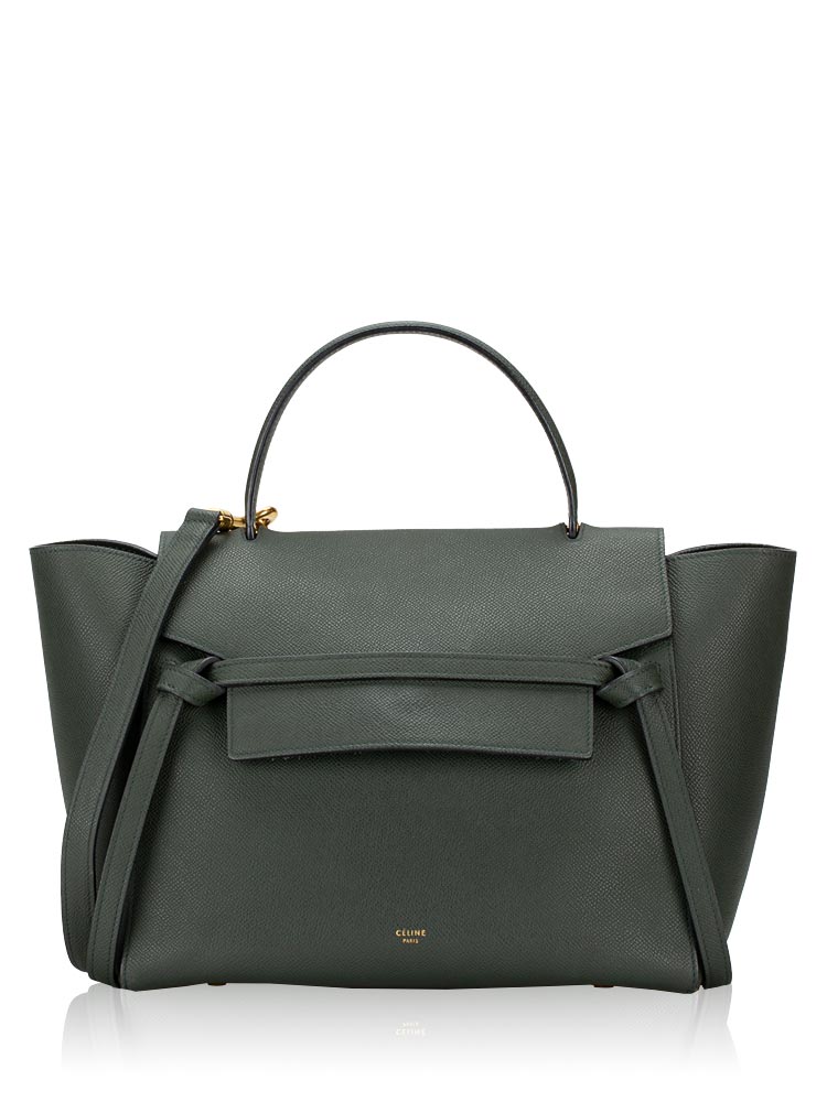 Grained Calfskin Mini Belt Bag Dark Forest