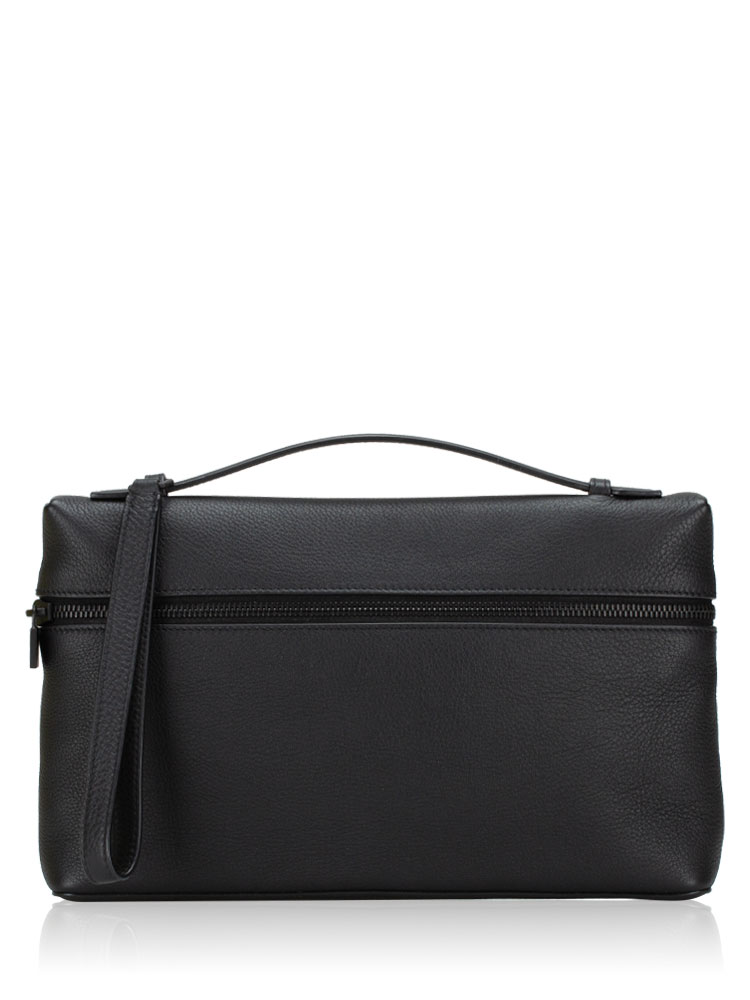 Grained Calfskin Extra Pocket Pouch L29 Black