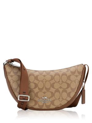 CT643 Signature Pace Shoulder Bag Khaki Saddle