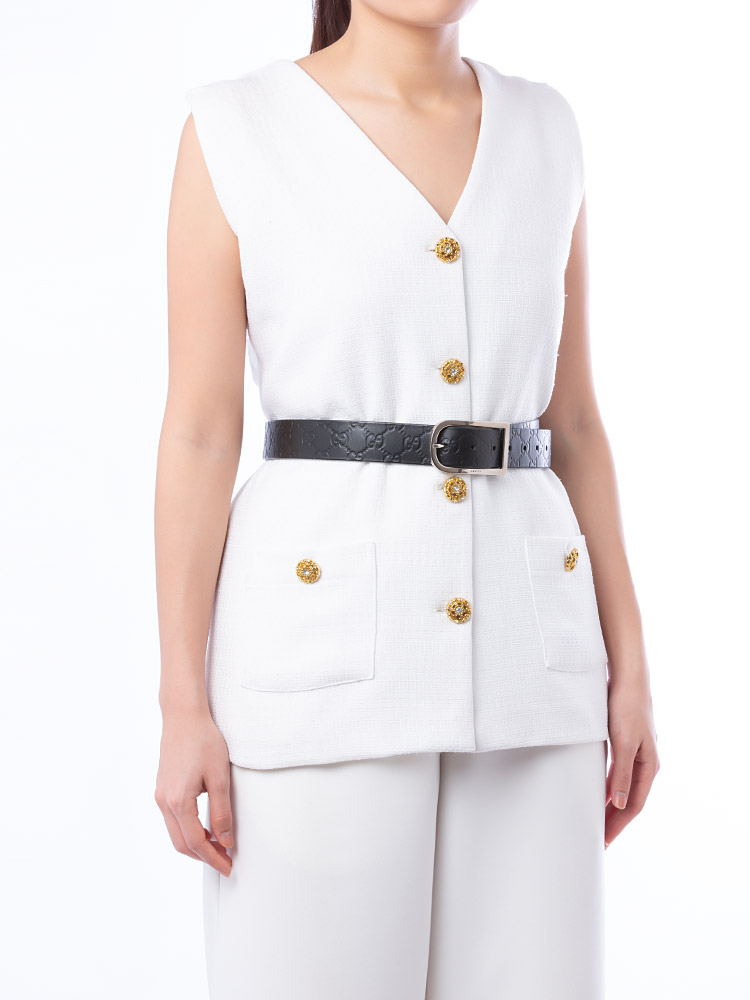 Vintage Guccissima 40mm Belt Black Sz 100