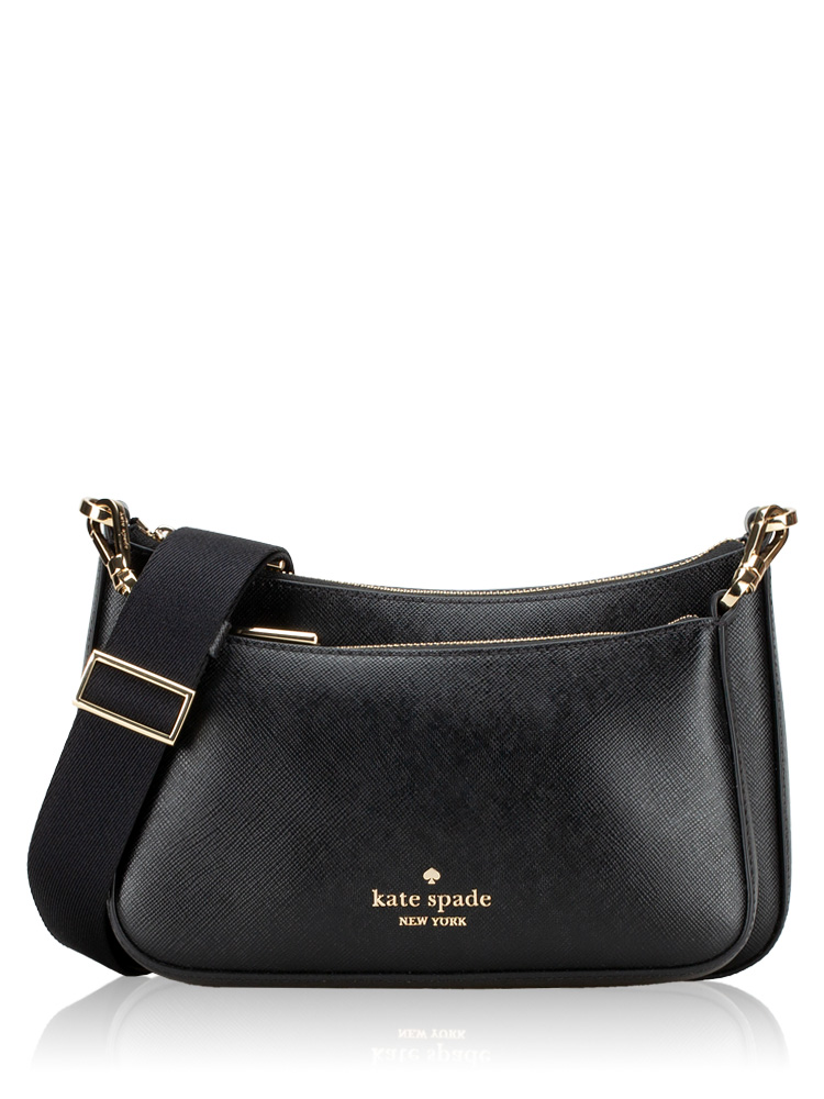 Duet Saffiano Leather Crossbody Black