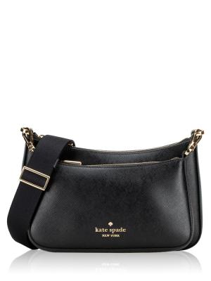 Duet Saffiano Leather Crossbody Black