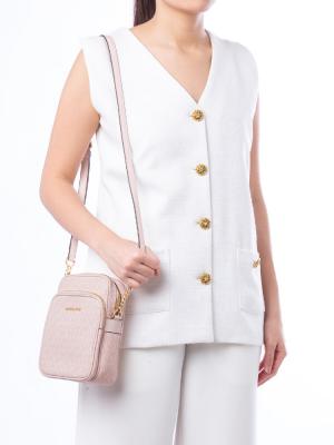 Signature Jet Set Medium NS Chain Crossbody Dark Powder Blush