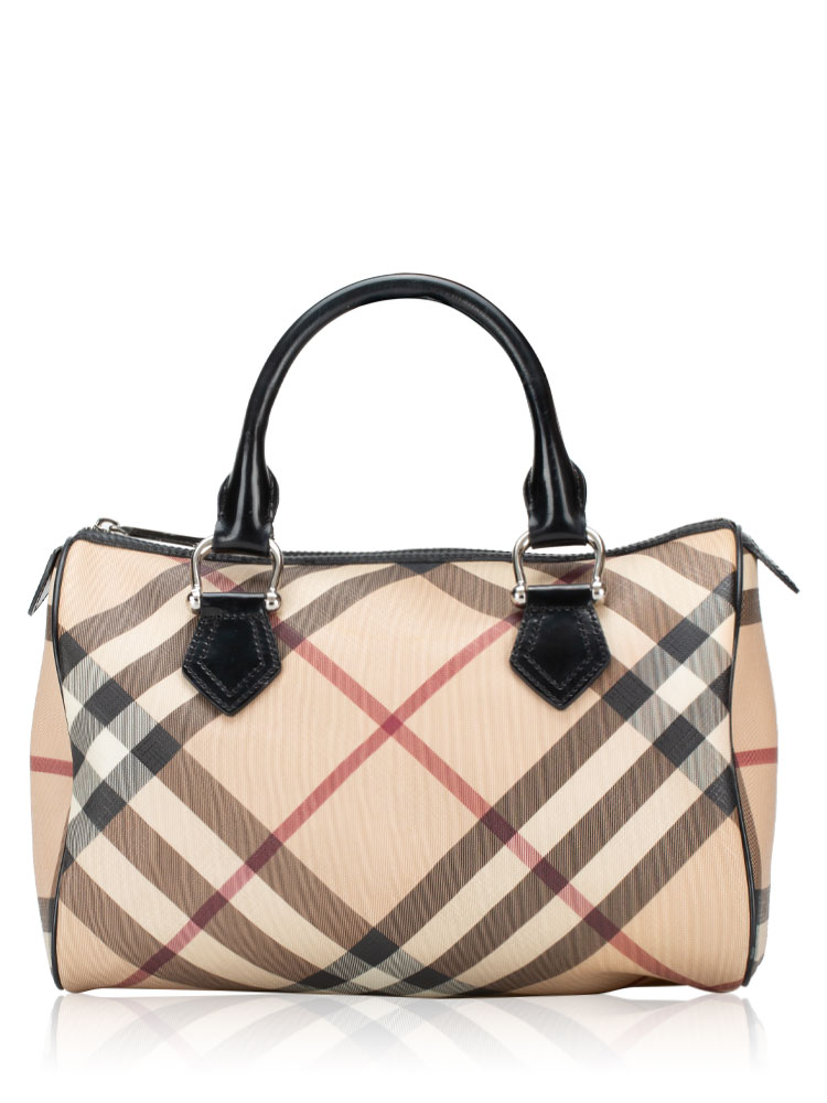 Supernova Check Bowling Bag Beige Black
