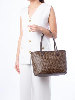 Basketweave Small Tote Walnut