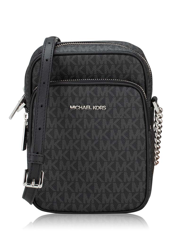 Signature Jet Set Medium NS Chain Crossbody Black
