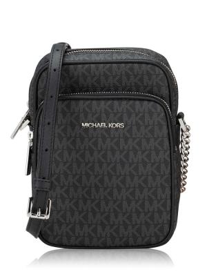 Signature Jet Set Medium NS Chain Crossbody Black