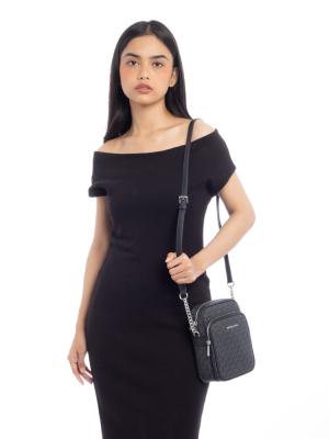 Signature Jet Set Medium NS Chain Crossbody Black