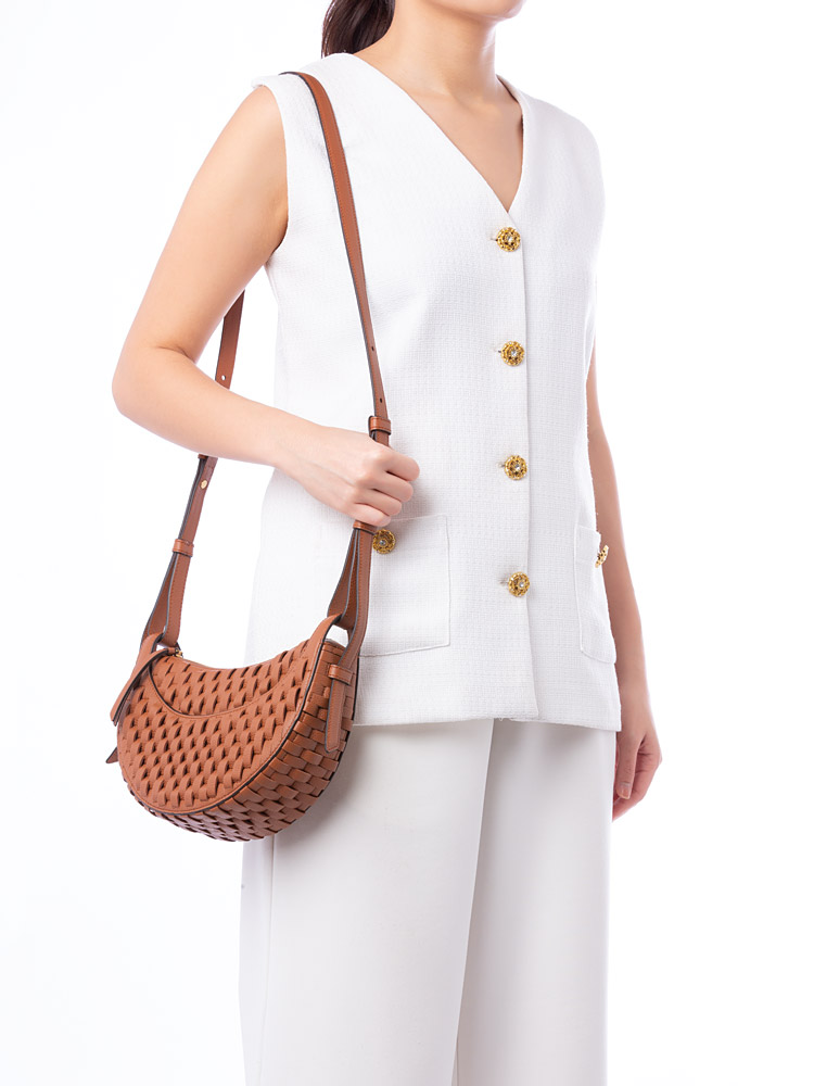 Textured Calfskin Onda Numero Dix Cognac