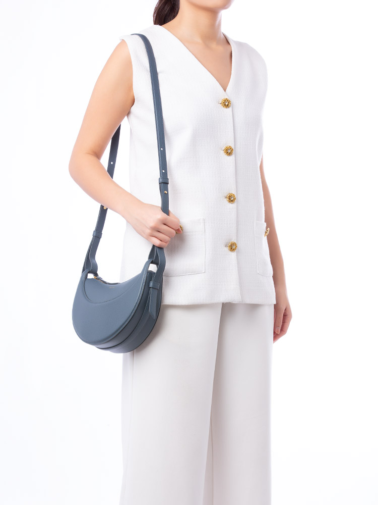 Textured Calfskin Numero Dix Bleu Minuit