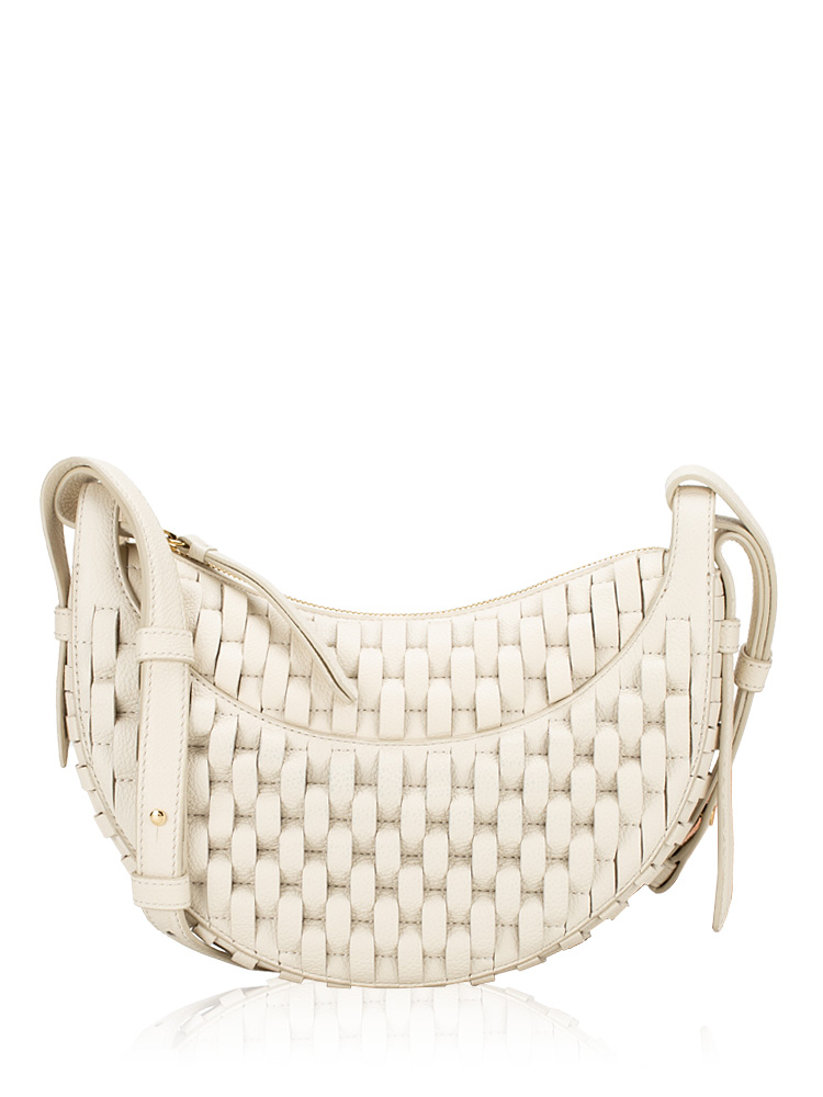 Textured Calfskin Onda Numero Dix Ecru